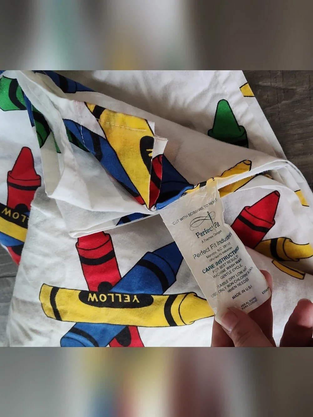 Twin Bed Sheet and Pillowcase - Crayons